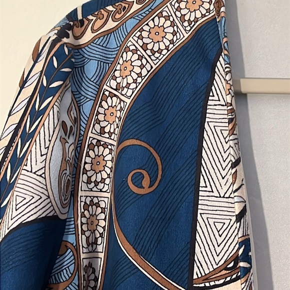 Chicos | Paisley micro faux suede duster cardigan jacket Women’s size 2/L/12 - Picture 5 of 11